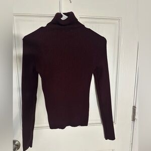 Express Deep Red/Maroon Ribbed Sweater M